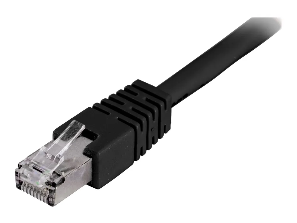 DELTACO - Koblingskabel - RJ-45 (hann) til RJ-45 (hann) - 2 m - FTP - CAT 6 - svart
