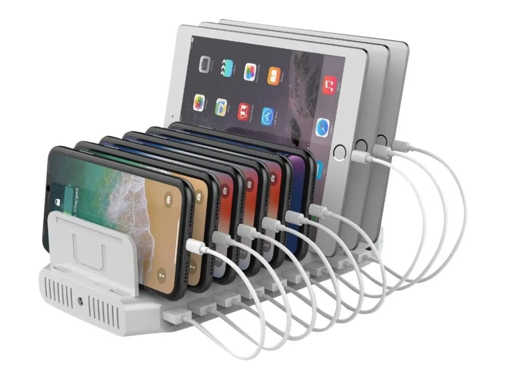 Charging station Unitek Y-2190, 10 x USB  QC3.0  USB-C Power Delivery  160W