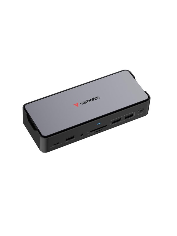 Verbatim Pro - docking station - USB-C - 2 x HDMI DP - 1GbE - SSD 256 GB