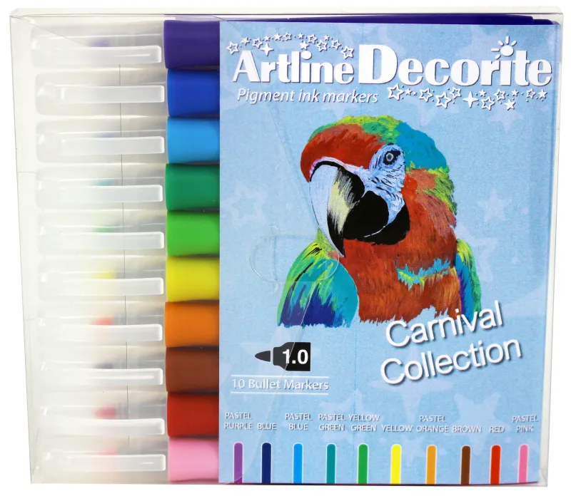 Marker Artline Decorite bullet pastel ass. farver 10-pack