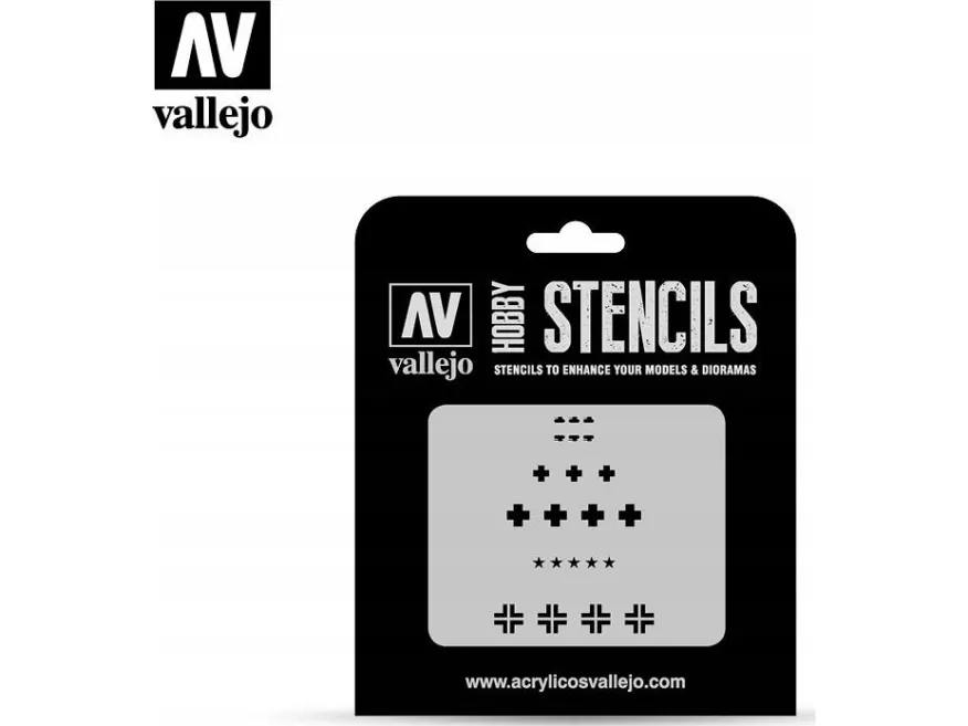 Vallejo sjablonger – assortert tysk WWII tankmerke