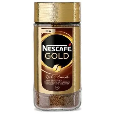 Kaffe Nescafe Gold 200g frysetørret instant,200 gr/glas