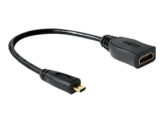 DeLOCK 65391, 0,23 m, HDMI Type A (Standard), HDMI Type D (Micro), Sort
