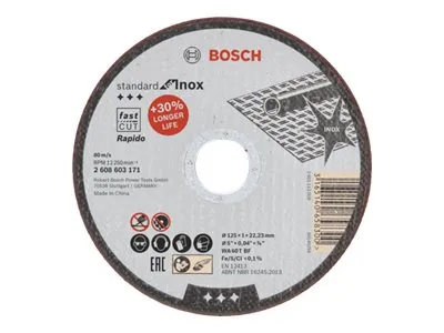 Bosch tilbehør WA 60 T BF 2608603171 Kappeskive rett 125 mm 1 stk Stål, Rustfritt stål