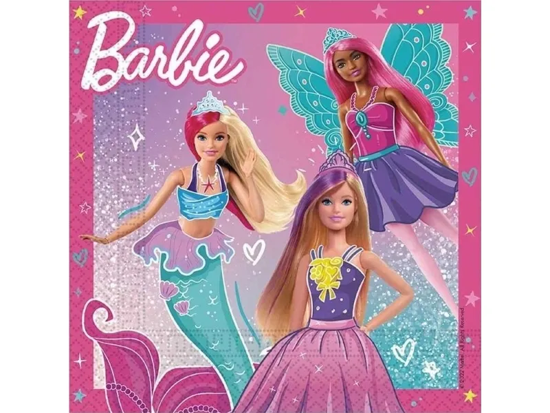 Barbie Fantasy papirservietter 33x33cm 20stk
