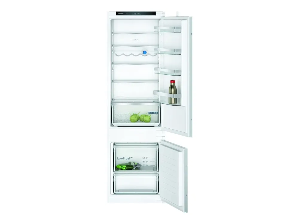 Siemens iQ300 KI87VVSE0 - Kjøleskap/fryser - bunnfryser - innebygd - fordypning - bredde: 56 cm - dybde: 55 cm - høyde: 177.5 cm - 270 liter - Klasse E
