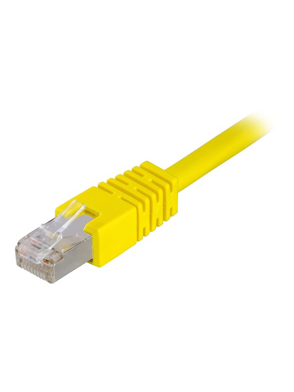 Deltaco patch cable - 30 cm - yellow - Gul - 0.3m