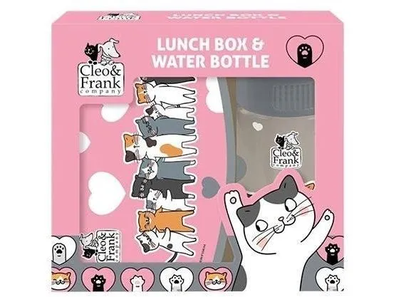 Cleo and Frank 39 cat matboks til frokost 330 ml + drikkeflaske-sett