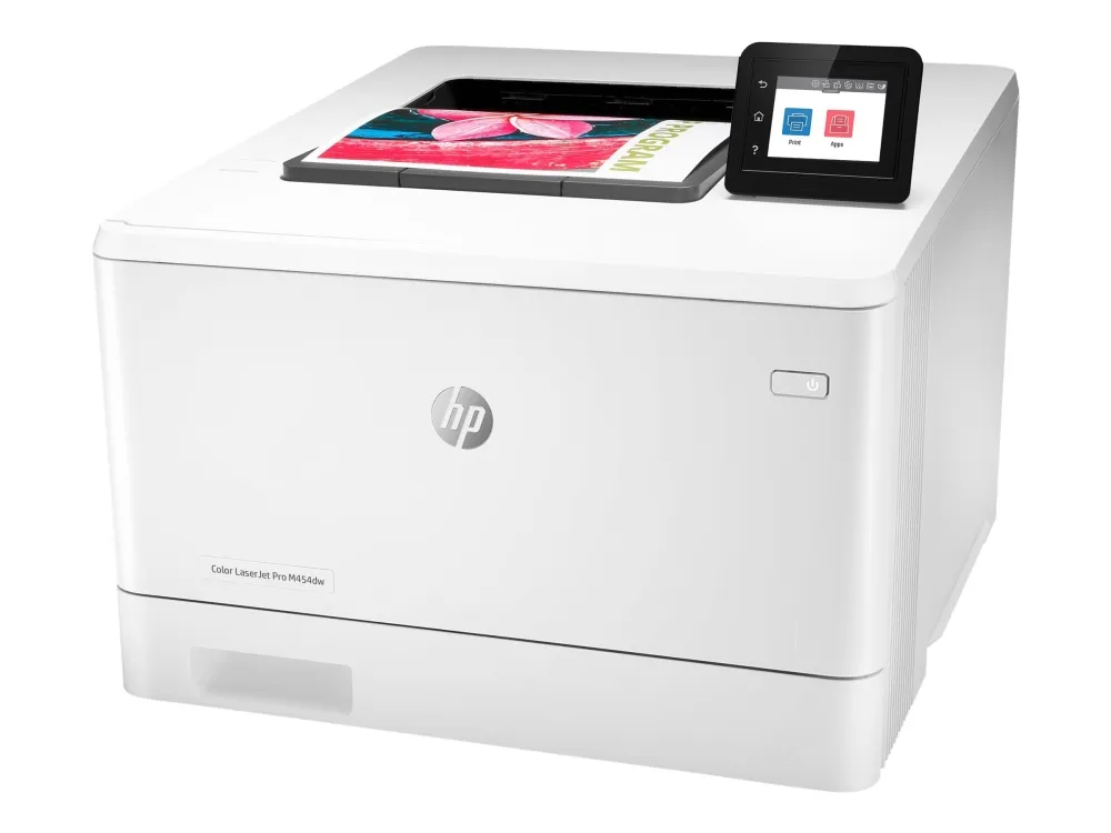 HP Color LaserJet Pro M454dw - Skriver - farge - Dupleks - laser - A4/Legal - 38 400 x 600 dpi - opp til 27 spm (mono) / inntil 27 spm (farge) - kapasitet: 300 ark - USB 2.0, Gigabit LAN, Wi-Fi(n), USB-vert