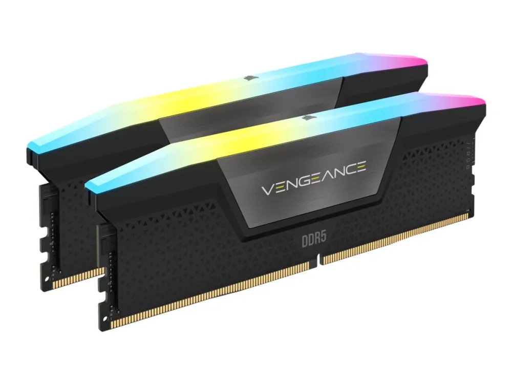 CORSAIR Vengeance RGB - DDR5 - sett - 96 GB: 2 x 48 GB - DIMM 288-pin - 3500 MHz / PC5-56000 - CL40 - 1.4 V - ikke-bufret - svart