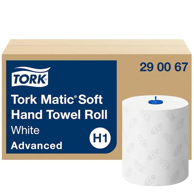 Håndkleruller Tork H1 Matic® Advanced Premium 2-lags, hvite - (6 ruller per kartong)