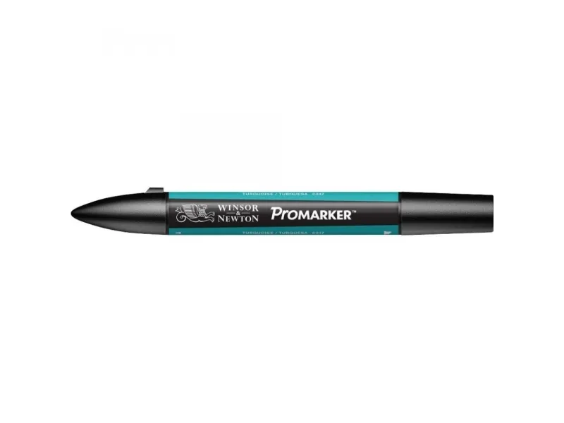 Winsor & Newton 0203654, Turkis, Flerfarget, Turquoise, Fin/medium, Meisel-/kulespiss, Rund