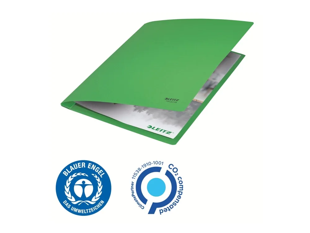 Leitz Recycle - Fjærmappe - for A4 (210 x 297 mm) - kapasitet: 250 ark - grønn