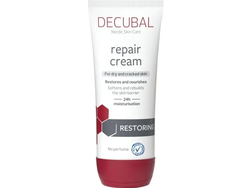 Hudkrem, Decubal Repair, 100 ml, uten farge og parfyme, 70 % fett