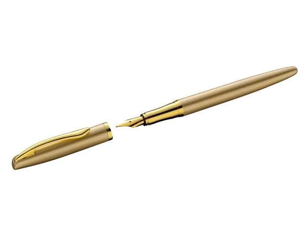 Pelikan Jazz Noble Elegance P36, Gull, Gult, Fyllesystem med patron, Blå, Metall, Rustfritt stål, Medium