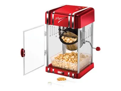 UNOLD 48535 Retro - Popkornmaker - 300 W - red metallic/transparent