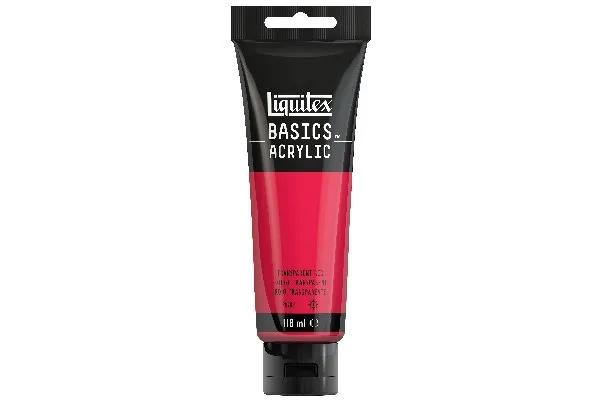 Basics 118 ml transparent rød 047