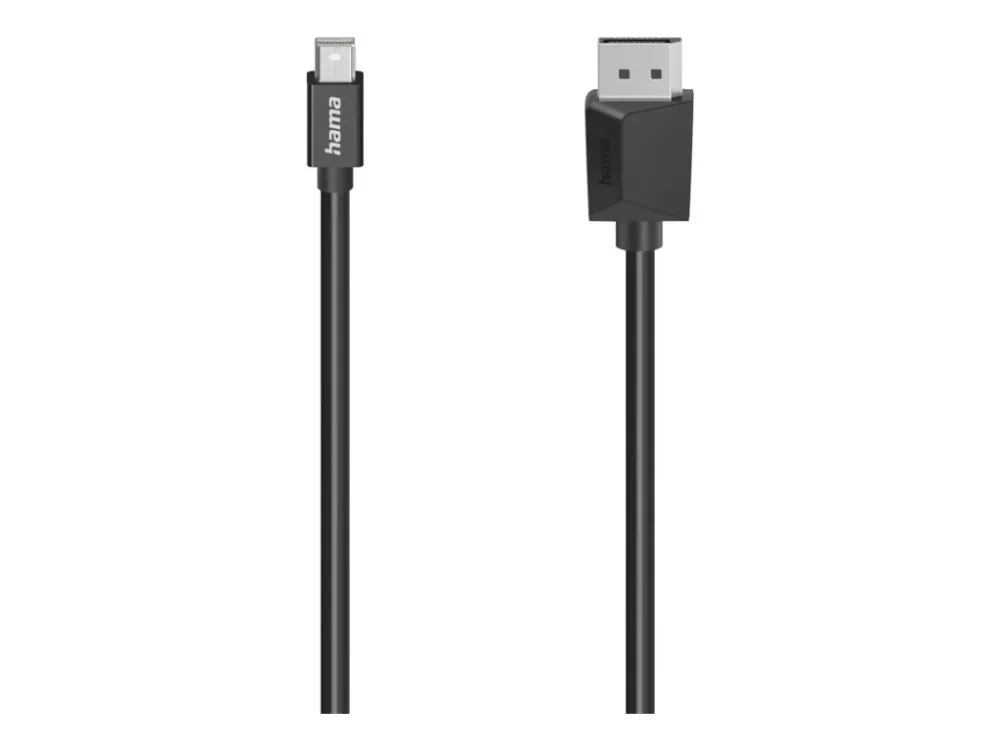 Hama Essential Line - DisplayPort-kabel - Mini DisplayPort (hann) til DisplayPort (hann) - DisplayPort 1.2 - 1.5 m - 4 K 60 Hz (4096 x 2160) støtte - svart