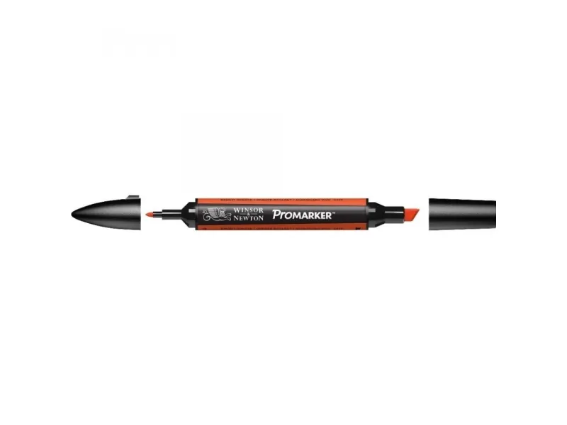 Winsor & Newton 0203051, Oransje, Flerfarget, Bright Orange, Fin/medium, Meisel-/kulespiss, Rund