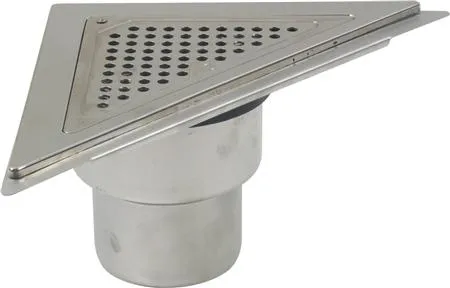 Blücher 110 mm hjørneafløb til smøremembran, uden studs, lodret