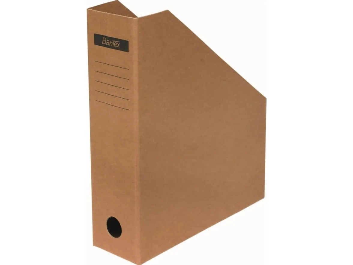 Tidsskriftkassette Bantex A4, karton, brun, 1 stk