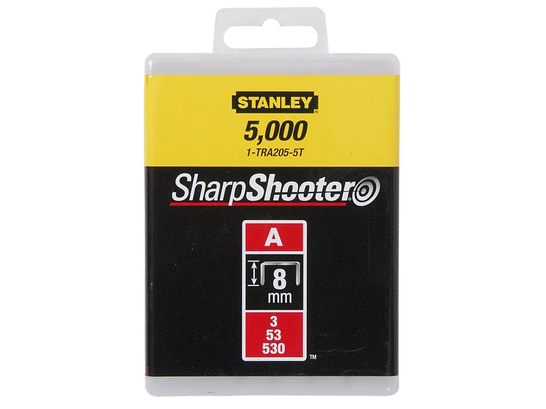 Stanley 1-TRA209T, Pakke med stifter, 1,4 cm, 1,14 cm, Stål, 1000 stykker