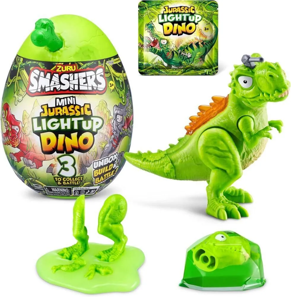 Smashers Nano Jurassic-figur, lys i dino
