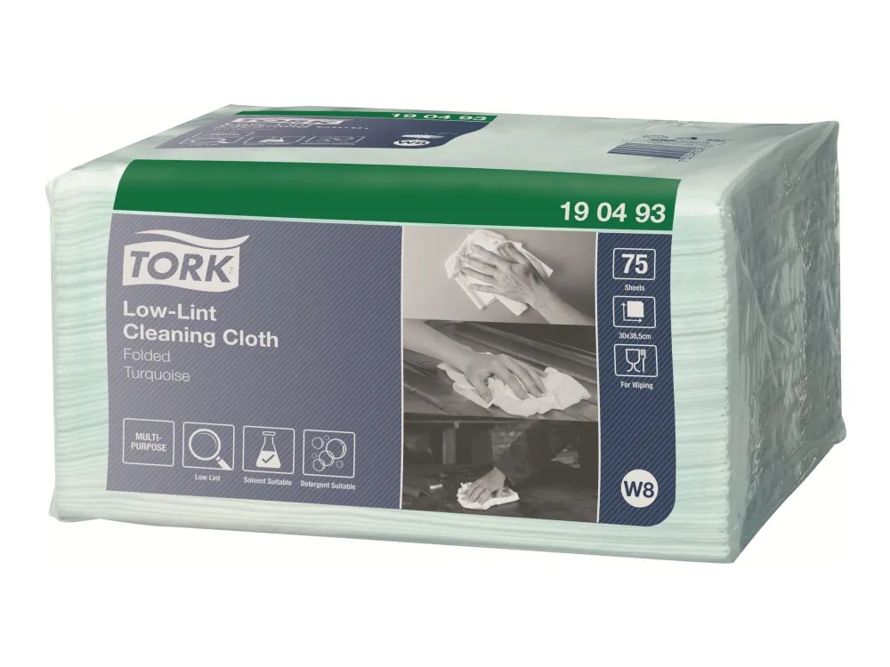 Tork W8 - Tørkepapir - 75 ark - turkis - pakke av 8