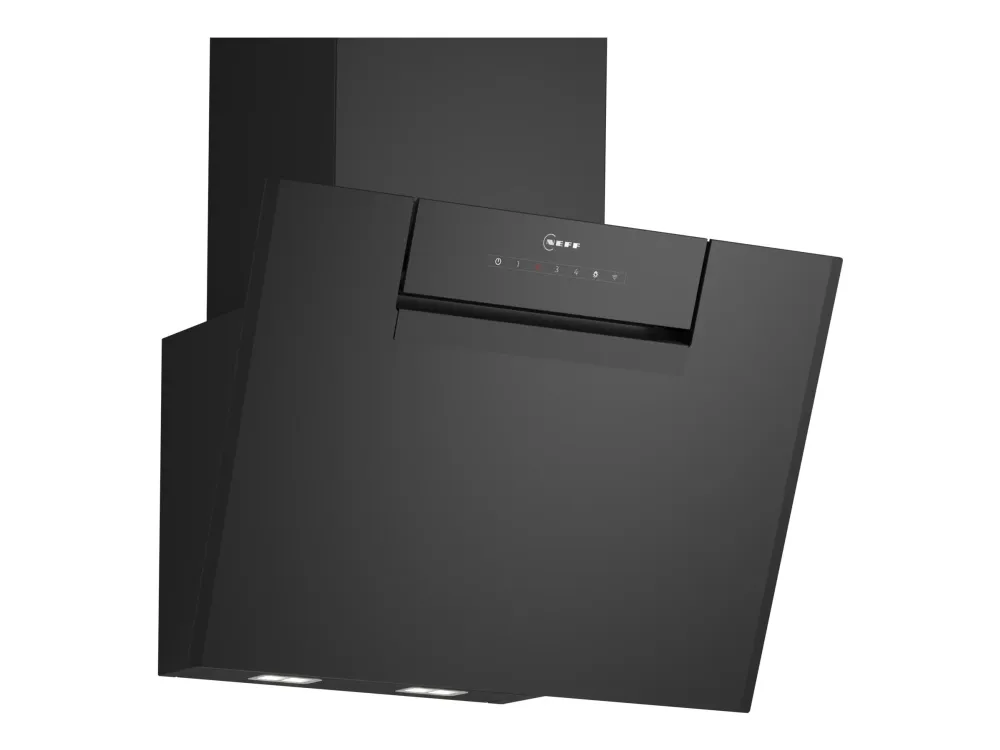 Neff N 50 D65IFN1S0 - Panser - skorsteinvinklet - bredde: 59 cm - dybde: 43.3 cm - ekstraksjon og resirkulasjon (-) - svart glass