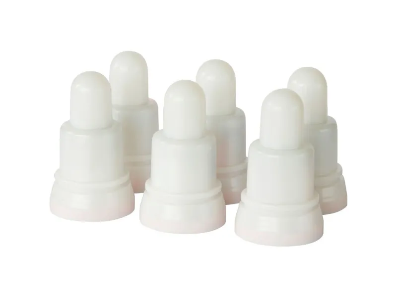 Ekstra LED-lys, Duni, 7 cm, Ø4 cm, flerfarget og varmhvit, sett med 6, oppladbart
