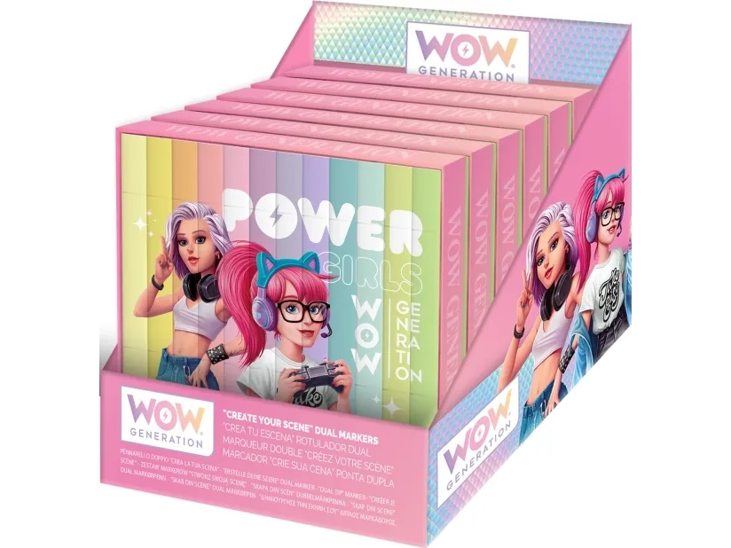 Kids Euroswan tusjer dobbeltspiss 12 farger WoW Generation WOW00060