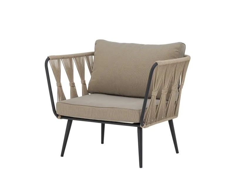 BLOOMINGVILLE Pavone loungestol, brun, metall