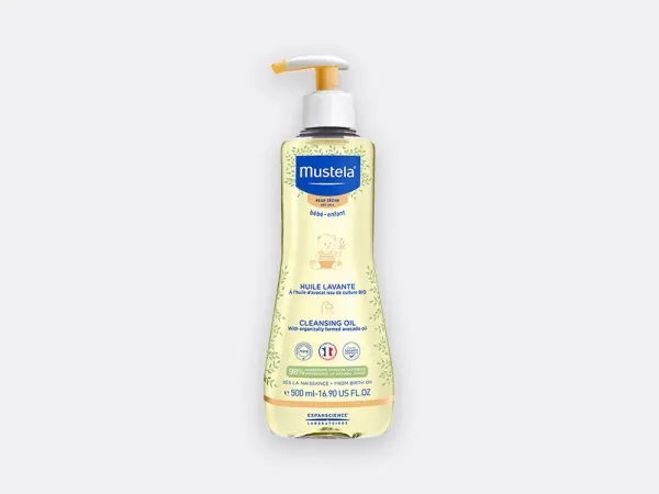 Mustela Cleansing Oil For Dry Skin 500ml Gentle Bath Oil For Babies