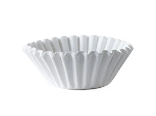 Skålfilter Catersource TCF Ø250/Ø110xH70mm papir Svanemærket hvid,4 pk x 250 stk/krt