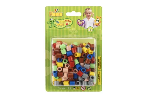 Hama maxi perler i blister 250 stk mix 69