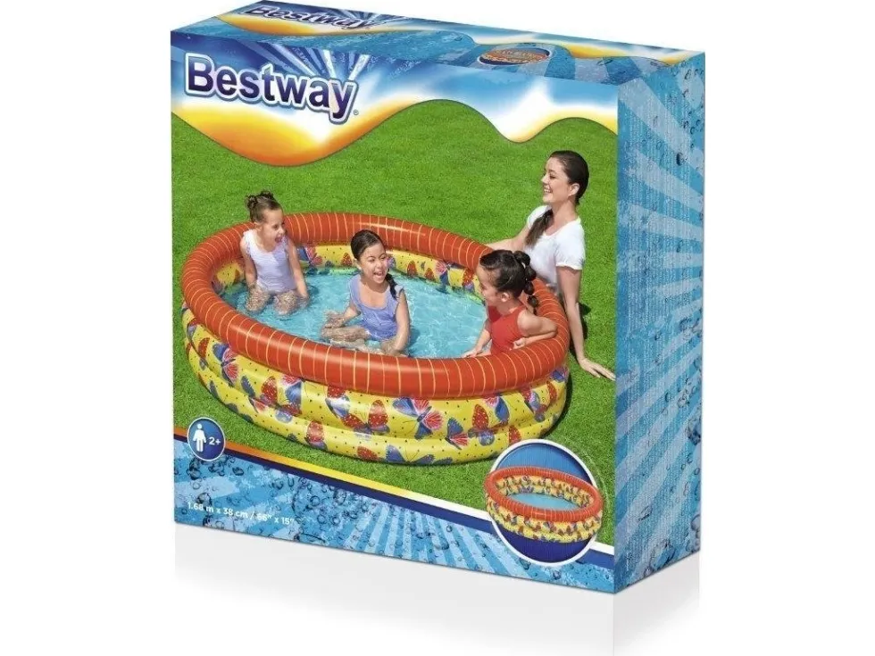 Bestway Bestway 51202 Oppblåsbart basseng Sommerfugler 1,68 m x 38 cm