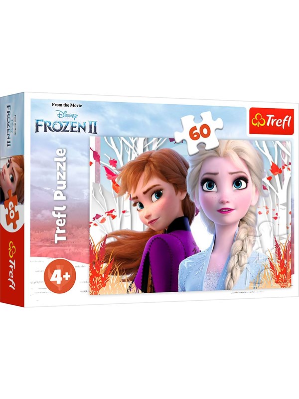 Trefl Puzzle - Frozen - The enchanted world of Anna and Elsa (60 pieces) Gulv