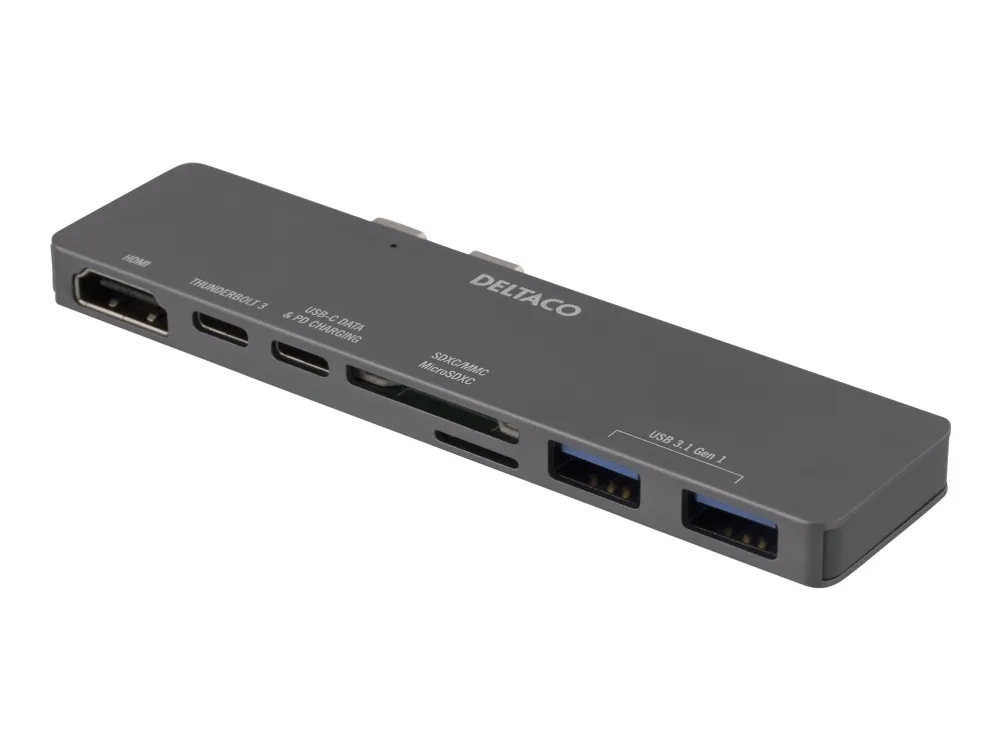 DELTACO USBC-1290 - Dokkingstasjon - USB-C - HDMI