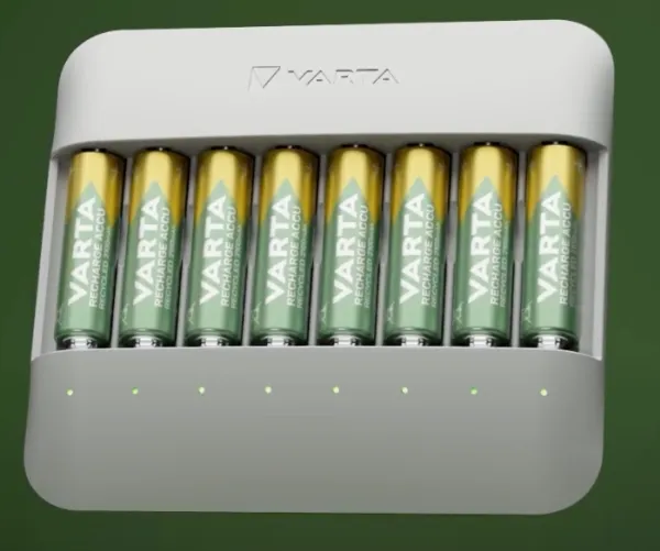 Varta Eco Charger Multi, Nikkelmetallhydrid (NiMH), Kortslutning, AA, AAA, 8 stykker, Batterier medfølger