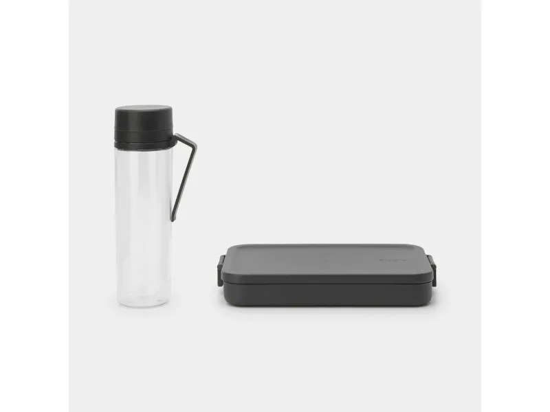 Brabantia Make & Take, Lunsjbokssett, Voksen, Grå, Gjennomsiktig, Plast, Monokromatisk, Rektangulær