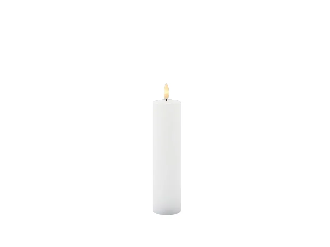 Sirius Sille Bloklys Hvid - Ø 5 cm - H 20 cm