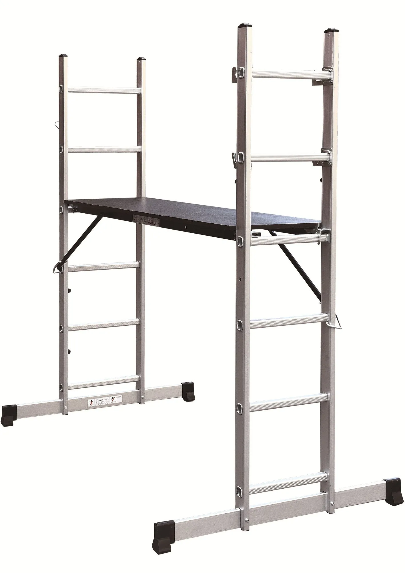 NOBRAND Stillasstige, aluminium/svart, maks. belastning 150 kg