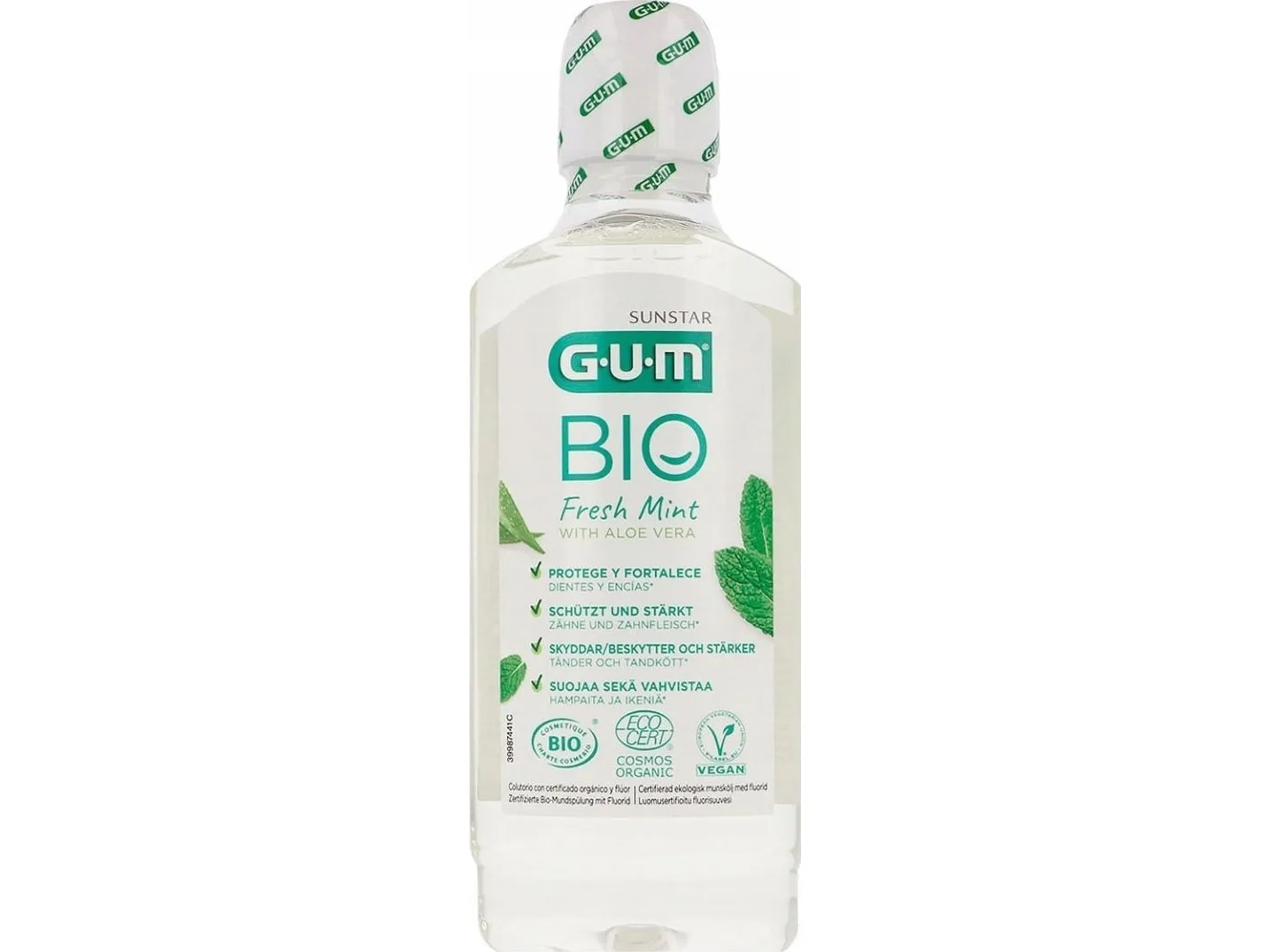Sunstar GUM plakkfjerner/munnpleie Bio Mint 500 ml uten alkohol