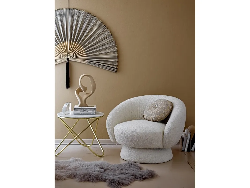 BLOOMINGVILLE Ted loungestol, hvit, polyester