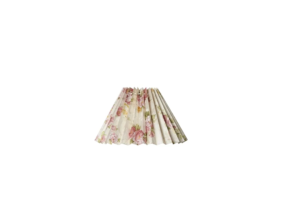 Plisségardin Rosenborg Hacienda side 17 cm blomster