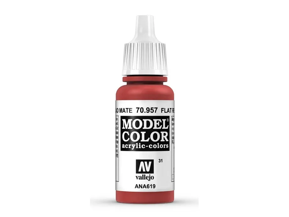 Vallejo 70.957, 17 ml, Rød, Matte, Flaske