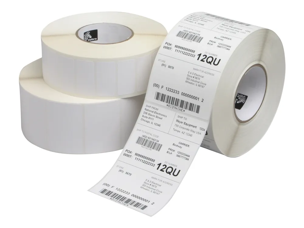 Zebra Z-Perform 1000T - 38 x 102 mm 21480 stk (12 rull(er) x 1790) merkelapper - for TLP 3642  Zebra GX420t  GK Series GK420t  G-Series GC420t  TLP 2722, 2742, 2844, 3742