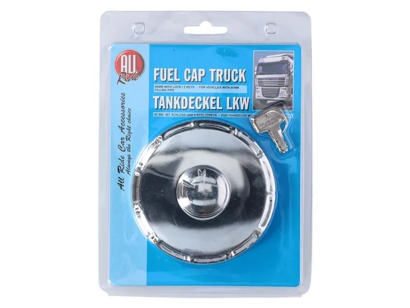 Allride Tankdæksel chrom til lastbil, til 80mm studs, 2