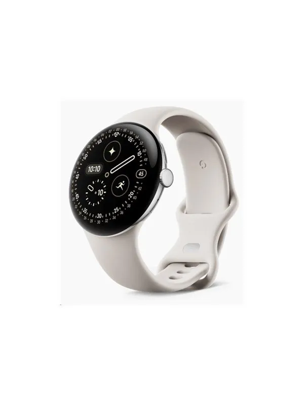 Google Pixel Watch 4 smartklokke 45mm LTE (sølv/porselen)