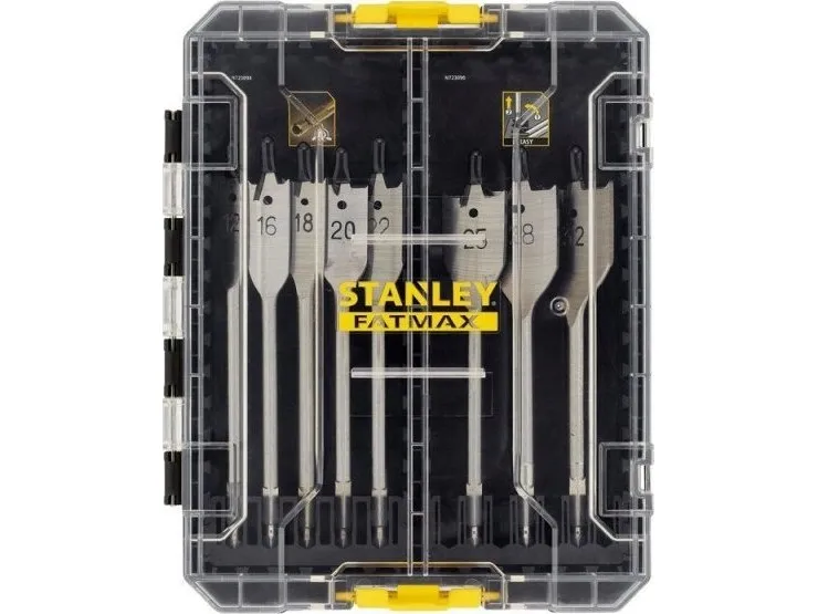 Stanley flatt trebor 12–32 mm, 8 stk, TC